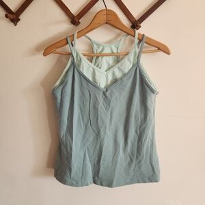 Light Blue Double-Strap Women's Tank Top